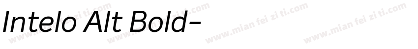 Intelo Alt Bold字体转换